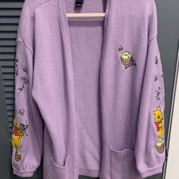 Winnie the Pooh Cardigan oversized embroidered hunny pot - Picture 1 of 6